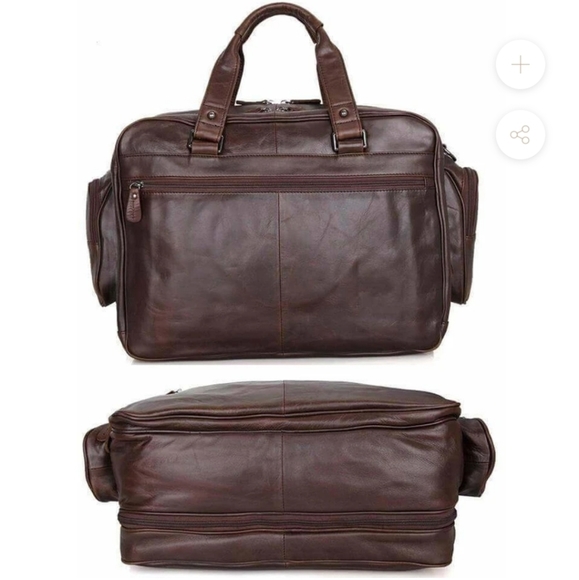 THE LARGE LEATHER BRIEFCASE WITH EXTRA SPACE - Picture 3 of 4